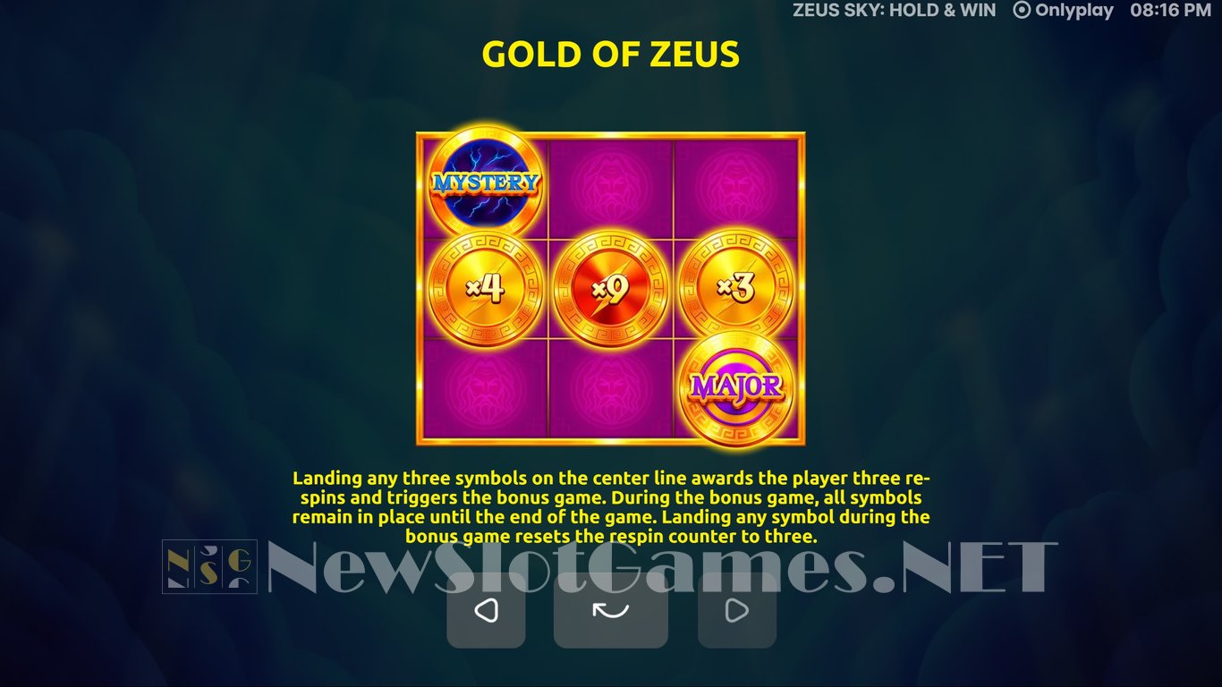 Zeus Sky Hold & Win Slot Slot Image in Demo - pic. 5