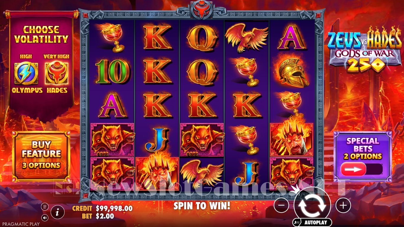 Zeus vs Hades - Gods of War 250 Slot Demo Image