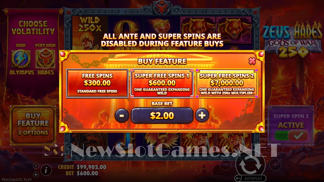 Zeus vs Hades - Gods of War 250 Slot Slot Image in Demo - pic. 6