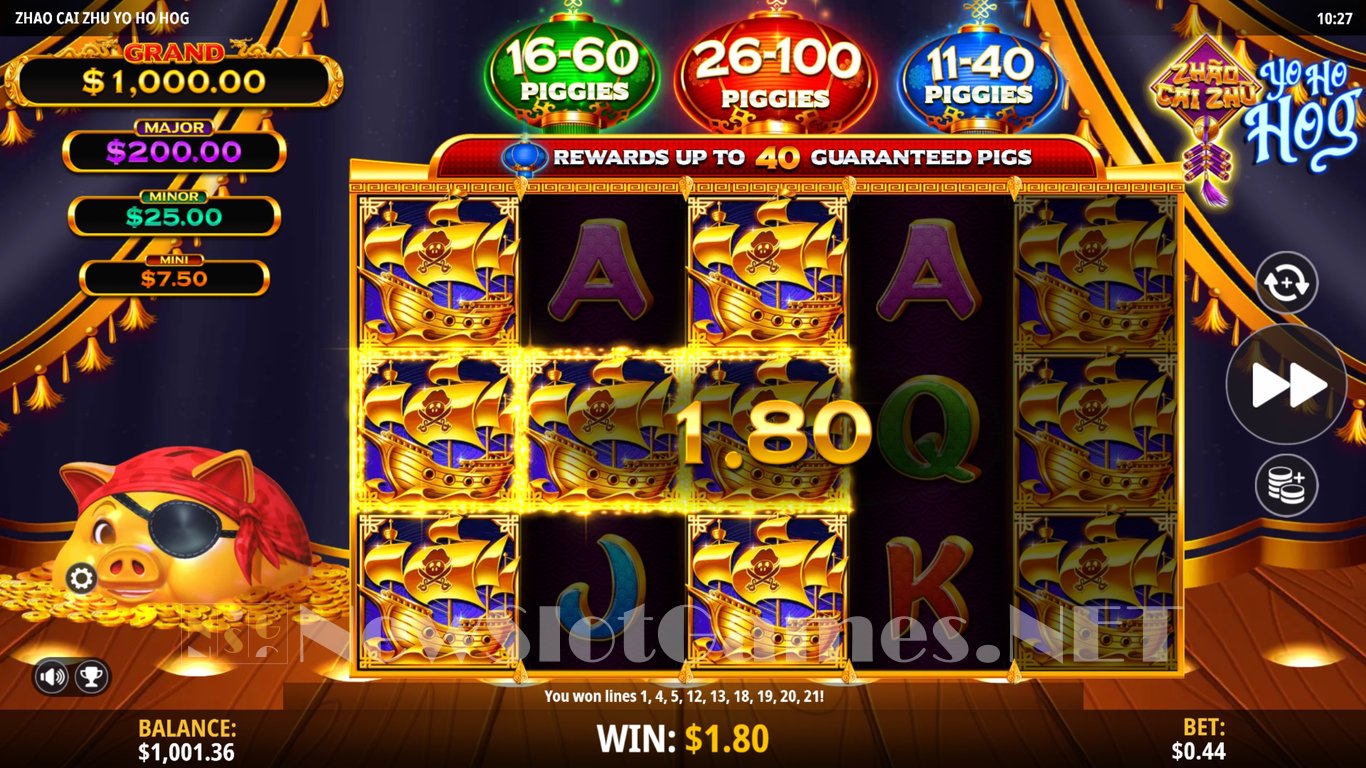 Zhao Cai Zhu Yo Ho Hog Slot Demo Image