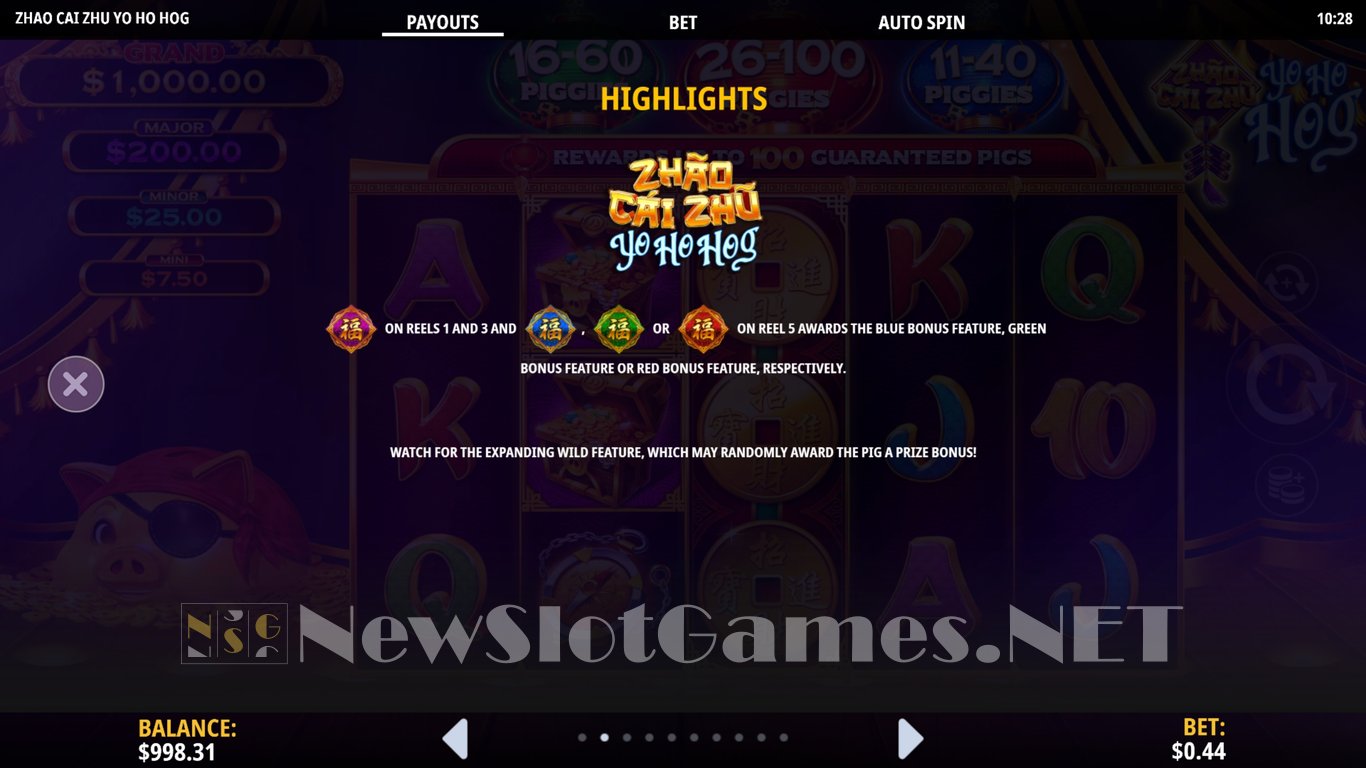 Zhao Cai Zhu Yo Ho Hog Slot Slot Image in Demo - pic. 6