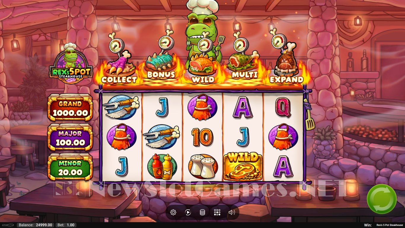 Rexs 5 Pot Steakhouse Slot Demo Image