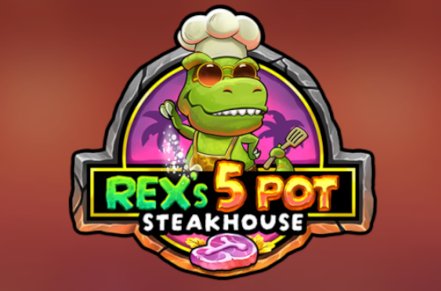 Rexs 5 Pot Steakhouse Slot Logo